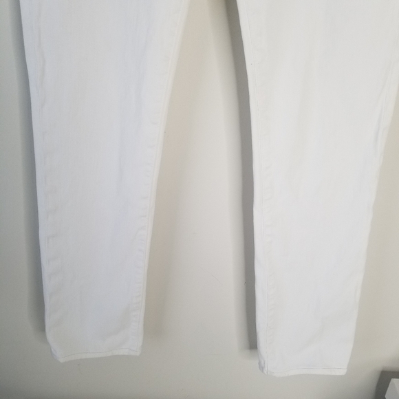 7 For All Mankind Straight Leg Denim Jeans Clean White Size 29 - Picture 3 of 13
